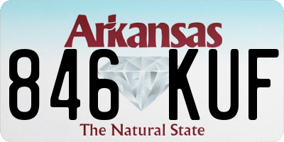 AR license plate 846KUF