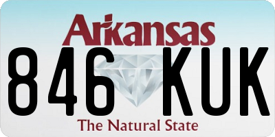 AR license plate 846KUK