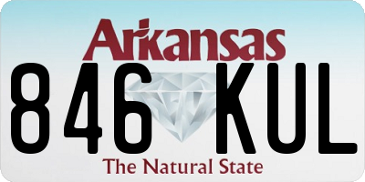 AR license plate 846KUL