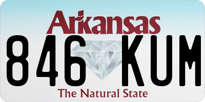 AR license plate 846KUM