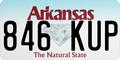 AR license plate 846KUP