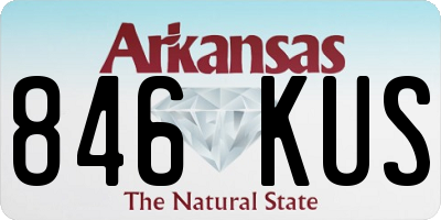 AR license plate 846KUS