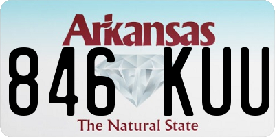 AR license plate 846KUU