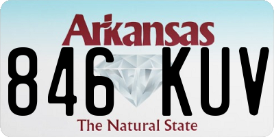 AR license plate 846KUV