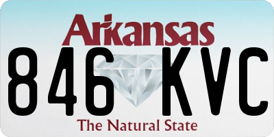 AR license plate 846KVC