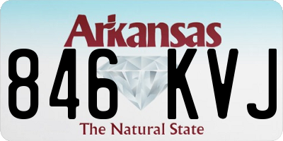 AR license plate 846KVJ