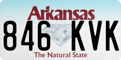 AR license plate 846KVK