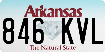 AR license plate 846KVL