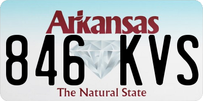 AR license plate 846KVS