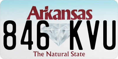 AR license plate 846KVU