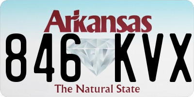 AR license plate 846KVX