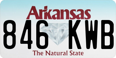AR license plate 846KWB