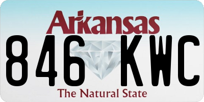AR license plate 846KWC