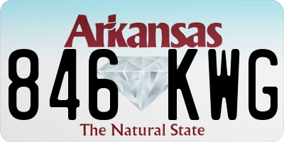 AR license plate 846KWG