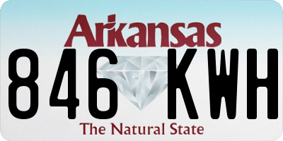 AR license plate 846KWH