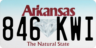 AR license plate 846KWI