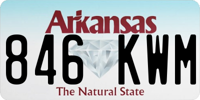 AR license plate 846KWM