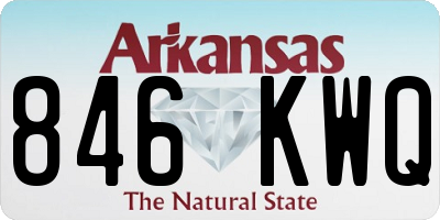 AR license plate 846KWQ