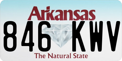 AR license plate 846KWV