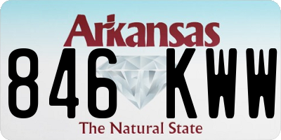 AR license plate 846KWW