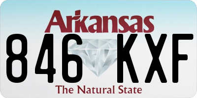 AR license plate 846KXF