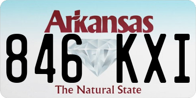 AR license plate 846KXI