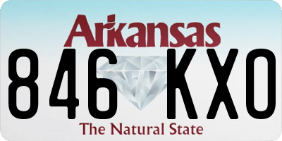 AR license plate 846KXO