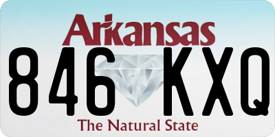 AR license plate 846KXQ