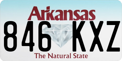 AR license plate 846KXZ