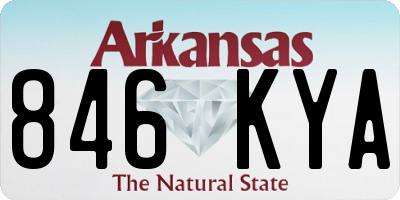 AR license plate 846KYA