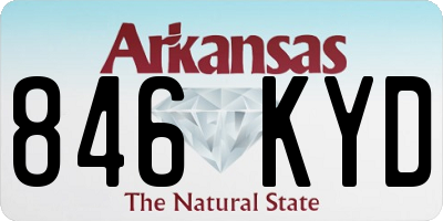 AR license plate 846KYD