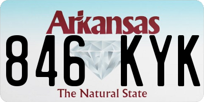 AR license plate 846KYK
