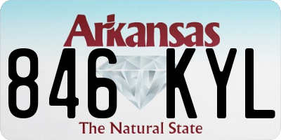 AR license plate 846KYL