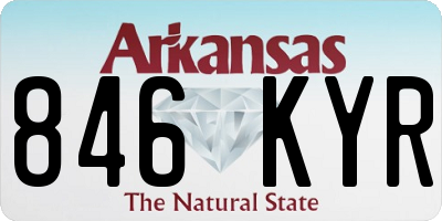 AR license plate 846KYR