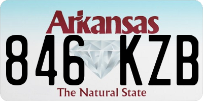 AR license plate 846KZB