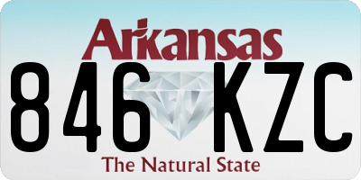 AR license plate 846KZC