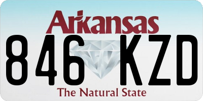 AR license plate 846KZD