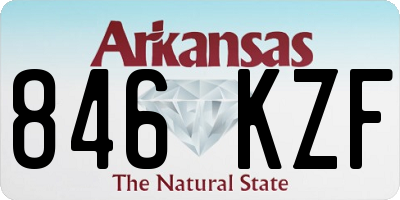 AR license plate 846KZF