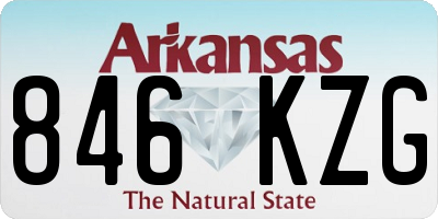 AR license plate 846KZG