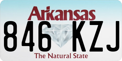 AR license plate 846KZJ