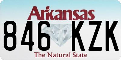 AR license plate 846KZK