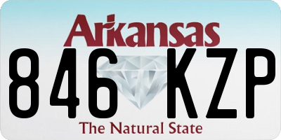 AR license plate 846KZP