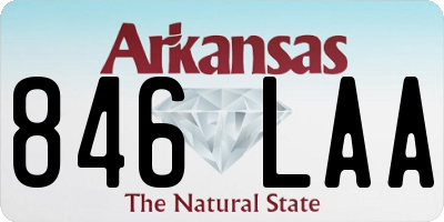 AR license plate 846LAA