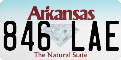 AR license plate 846LAE