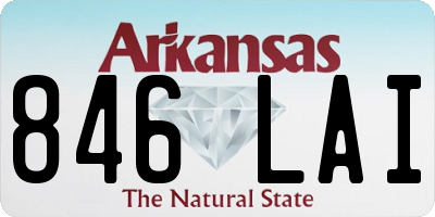 AR license plate 846LAI