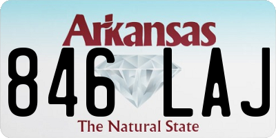 AR license plate 846LAJ