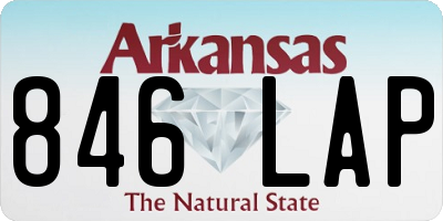 AR license plate 846LAP