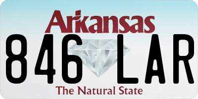 AR license plate 846LAR