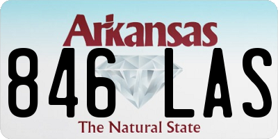 AR license plate 846LAS