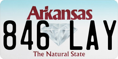 AR license plate 846LAY
